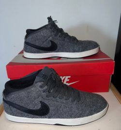Nike SB Mavrk Mid 3 Premium Gray Wool Skateboard Shoes Men’s Size 9.5