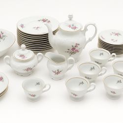 Vintage Fine China Set By Royal Rose Japan Rare 43 Pieces