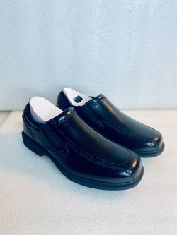 New Open Box Nunn Bush Bleeker Street Men's Bike Toe Slip On, Black, Size 7.5