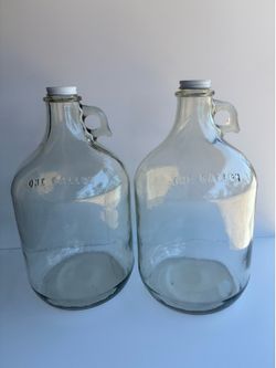 2 - Clear Glass Jars with lids