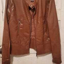 Brown Bomber Style Jacket