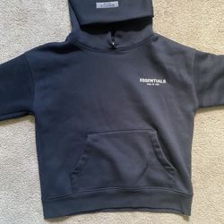 Essentials Fear Of God Hoodie Black-white Color Way