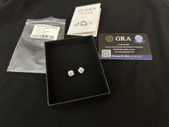 Moissanite Earrings 2.0ct Solid Silver - Authenticity Card
