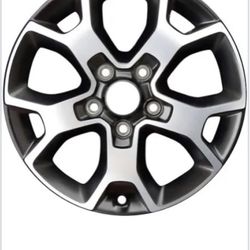 5-2020 17" JEEP WRANGLER WHEEL/ RIM BLACK POLISHED