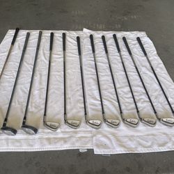 Set Of Crystal Cat Irons/ Golf Club