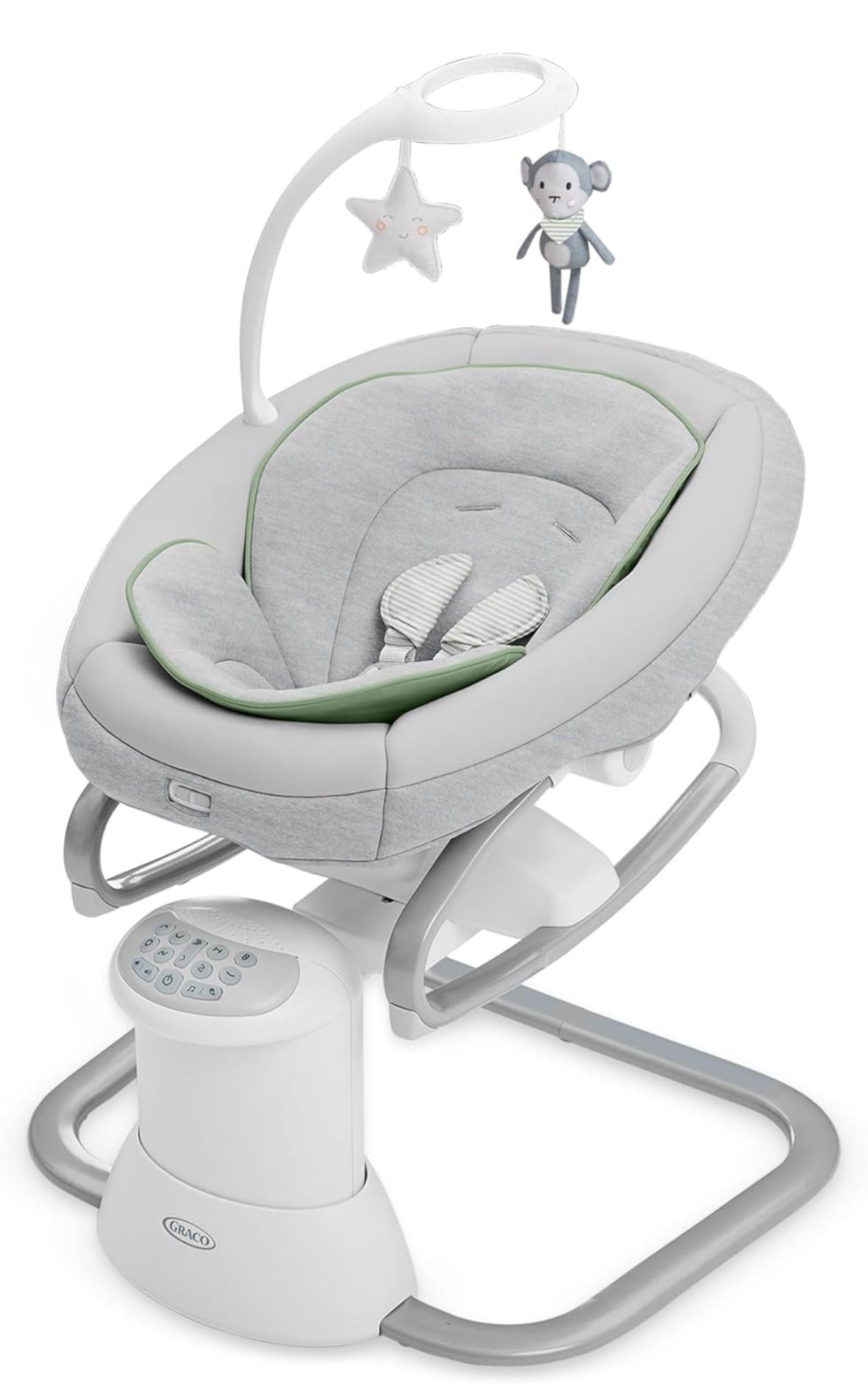 Graco Soothe My Way with Removable Rocker, Madden - Versatile Baby Swing & Portable Rocker