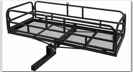 60" x 24" x 14" Folding Cargo Carrier 500 Lbs, Fit for 2"Receiver, Heavy Duty Luggage Basket for SUV Pickup Camping Traveling