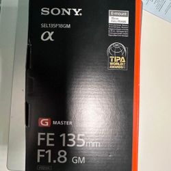 Brand New Sony 135mm f1.8 gm