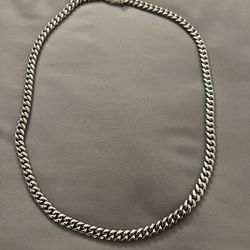 24’ 8mm Rhodium Plated with Ice Clasp