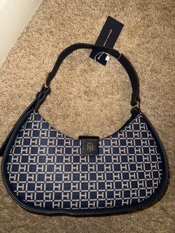 Tommy Hilfiger Monogram Hobo Shoulder Bag