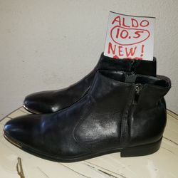 New Aldo Ankle Boot MENS  10.5 GOLD TRIM5