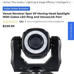 Venue Revolver Spot VP Moving Head Spotlight With Gobos LED Ring and VenueLink Port