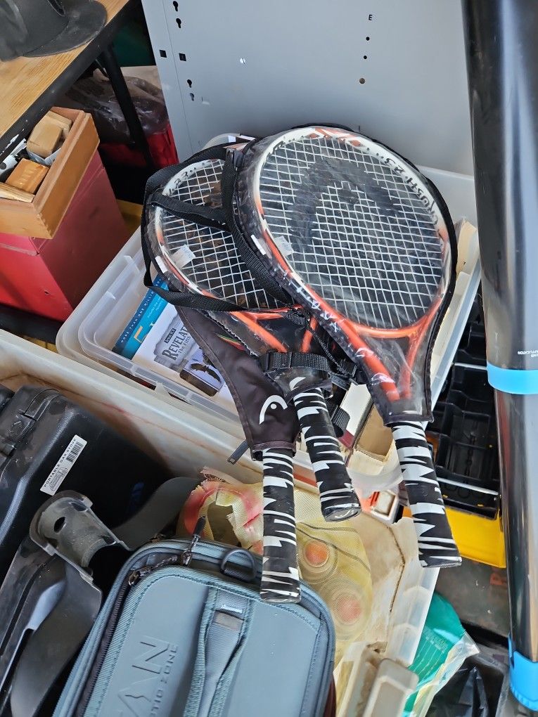 3 Tennis Rackets And I Sling Tennis Ball Carrer Aski 25 For All