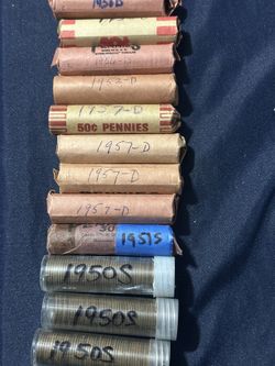 12 Wheat Penny Rolls 