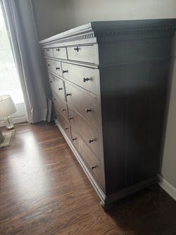 Restoration Hardware St James Large Wood Dresser with Multiple Drawers