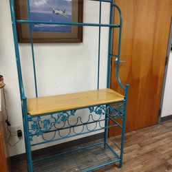 Beautiful Blue / Turquoise Bakers Rack Kitchen Shelving For Sale 🍽️


