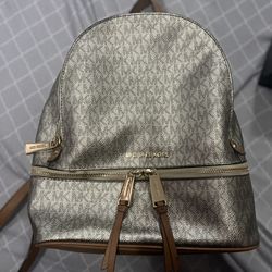 Michael Kors Rhea Medium Metallic Backpack