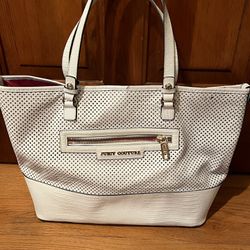  Juicy Couture white leather tote bag 