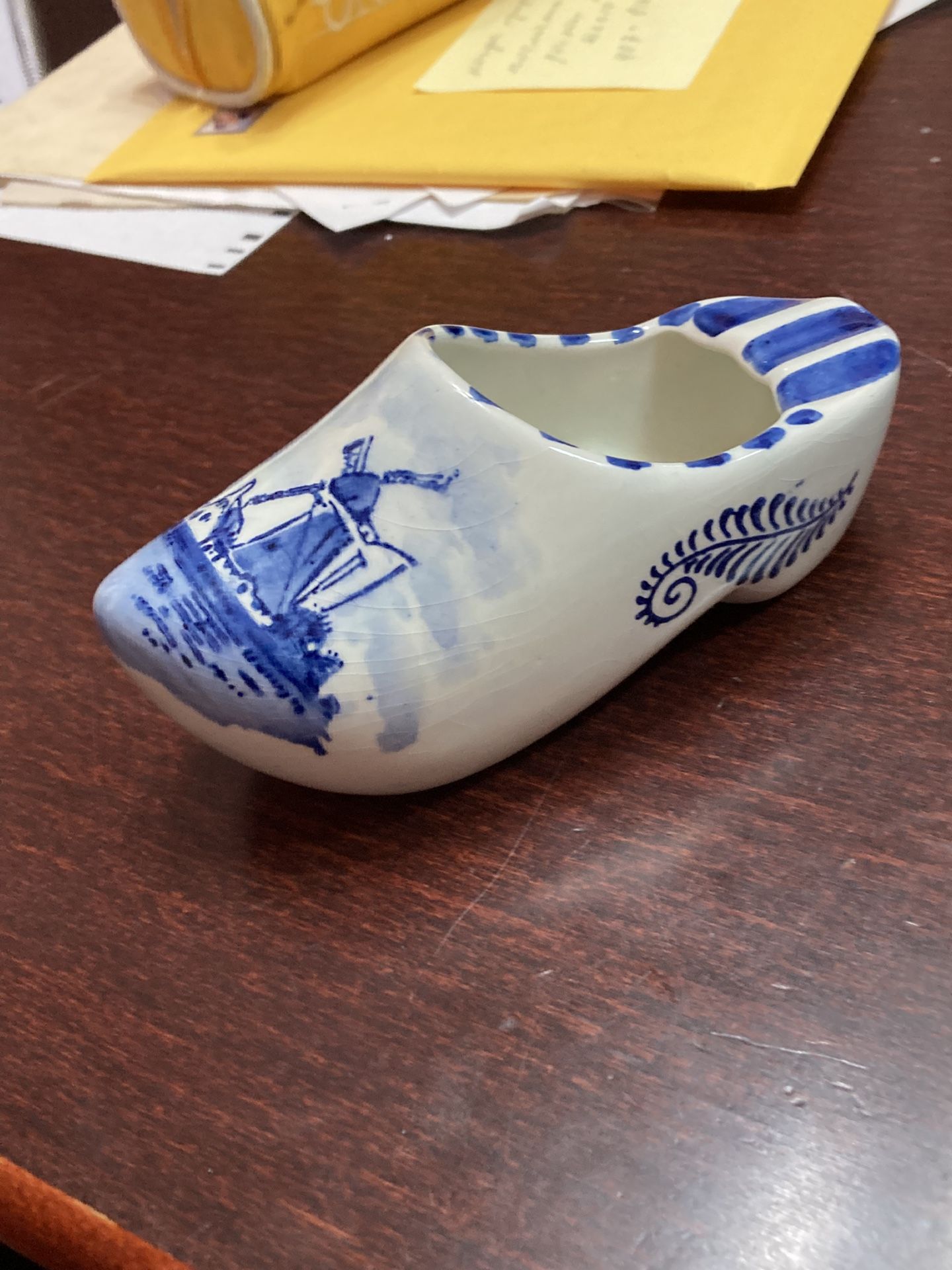 Vintage Delft Porcelain Clog( Dutch Shoe) Figurine 