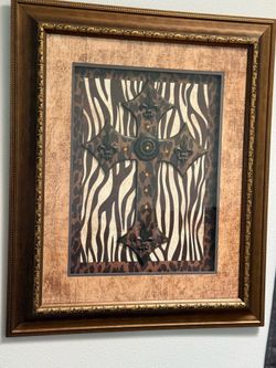 Large Framed Decorative Wall Cross – Rustic/Western Home Decor $25