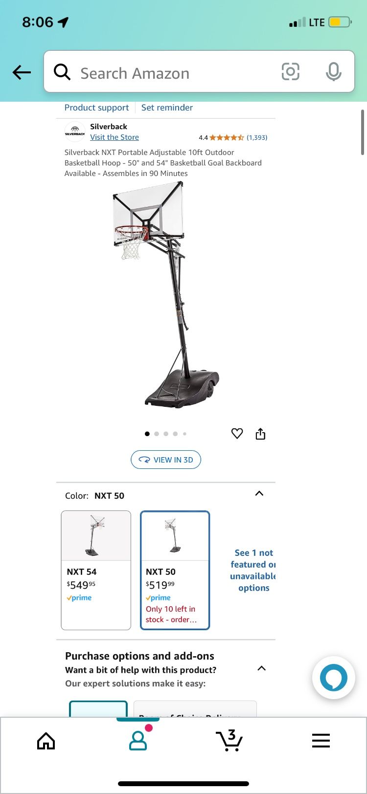 NXT BASKETBALL HOOP 50in