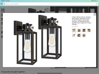 2-Pack Motion Sensor Outdoor Wall Lights, Waterproof Dusk to Dawn Exterior