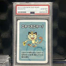 Meowth Pokemon Japanese 2019 Old Maid