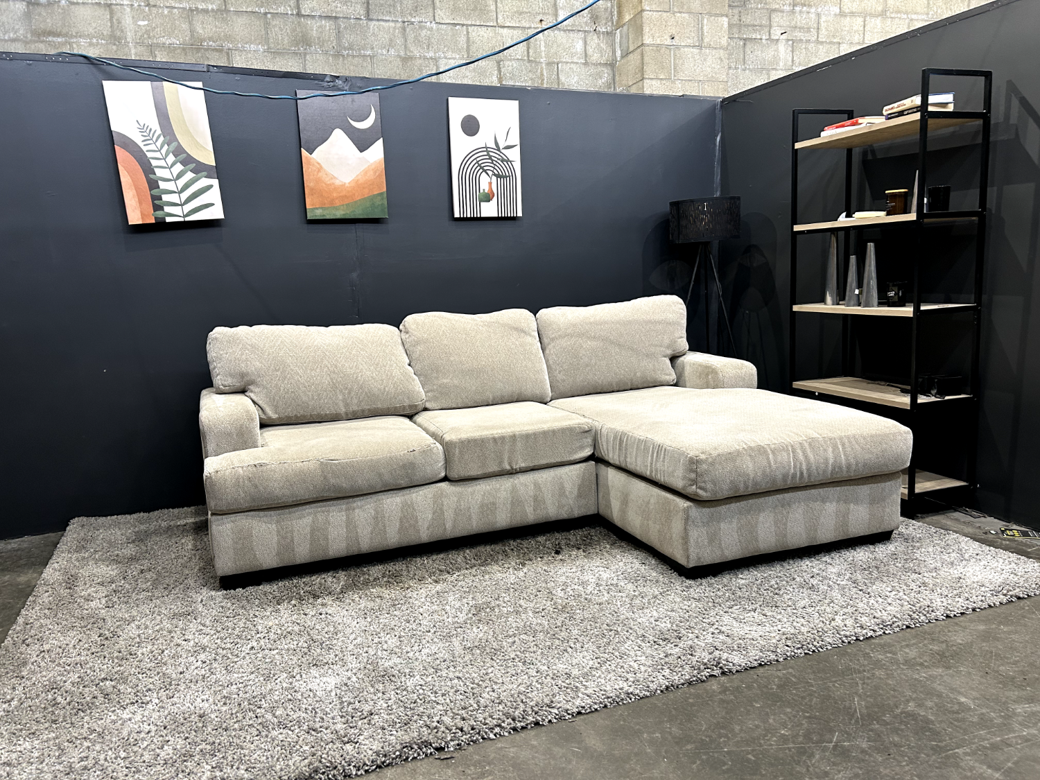 Ashley L Shaped Sectional Sofa with Chaise - Delivery Available!