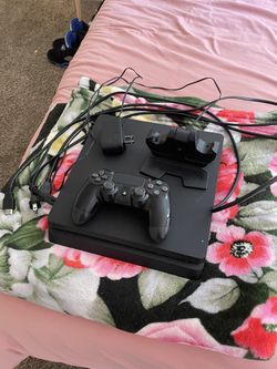 Playstation 4 with controller and charger port