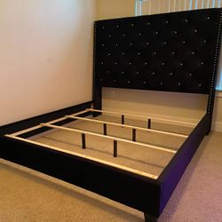 New King Size Black Bed Frame 