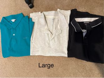 Men polo shirt size large in good condition $10 for all