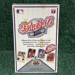 Upper Deck 1991 MLB Baseball Find The Nolan New Factory Sealed 36 Pack Wax Box.