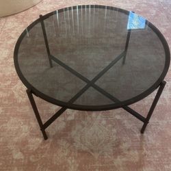 Black Glass Coffee Table 