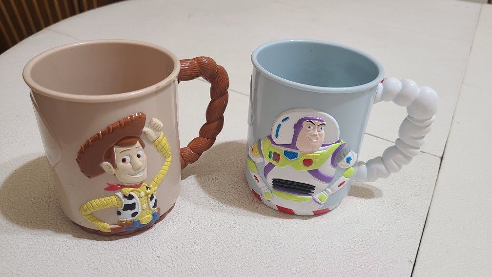 Collectable Plastic TOY Story Mugs. 