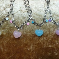 Gummy Heart Choker Necklace 