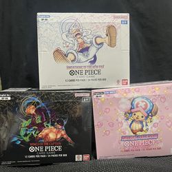 One Piece Booster Boxes OP-05, OP-06, EB-01 X 2 LOT