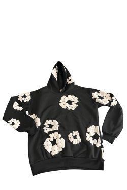 Denim Tears Black And White Mens  Hoodie size S