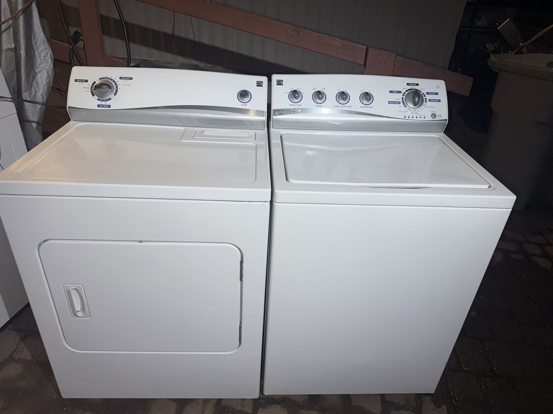 Washer And Dryer Set White Electric Kenmore 