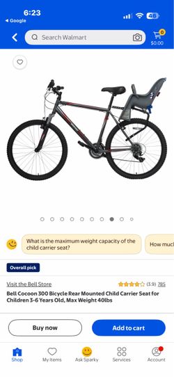 Child bike seat attachment