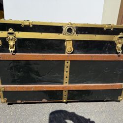 Large Antique Steamer Trunk