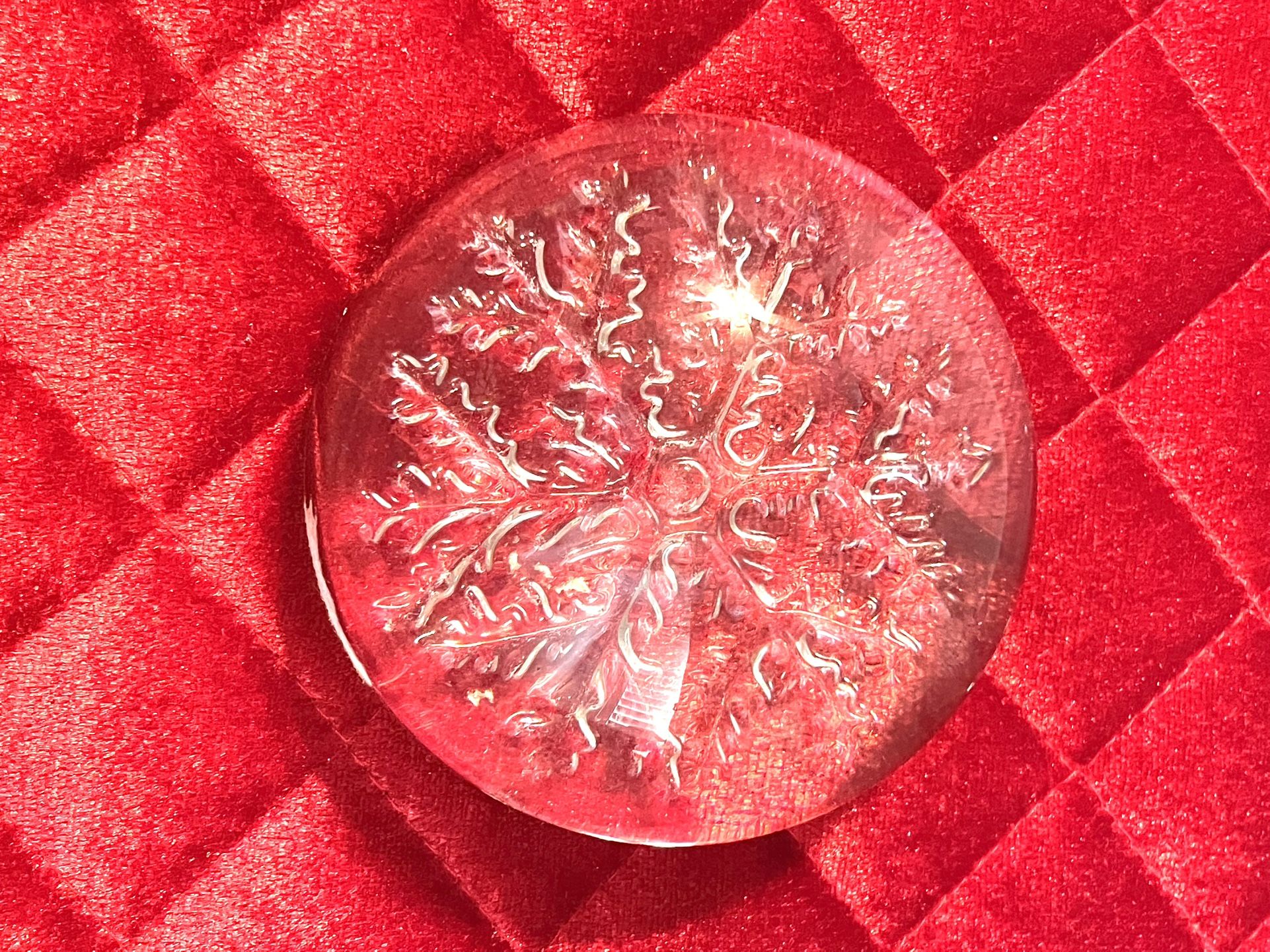 Glassart Snowflake Paperweight 