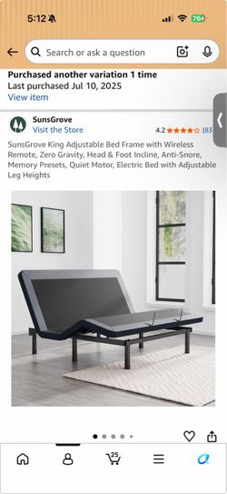 Cal king adjustable bed frame