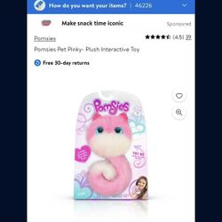 New Interactive Pomsies Christmas Peppermint Both $20