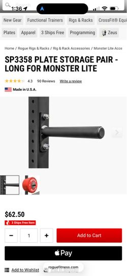 Rogue plate storage for gym
