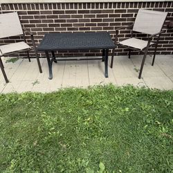 Outdoor Table With Two Chairs