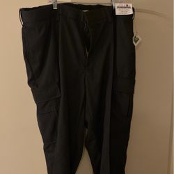 Gray Cargo Polyester Slacks 