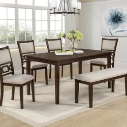 BRUNO DINING TABLE 6 PCS SET SPECIAL SALE $599