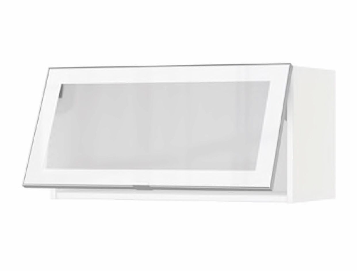 Ikea horizontal glass/solid set of 4 cabinets