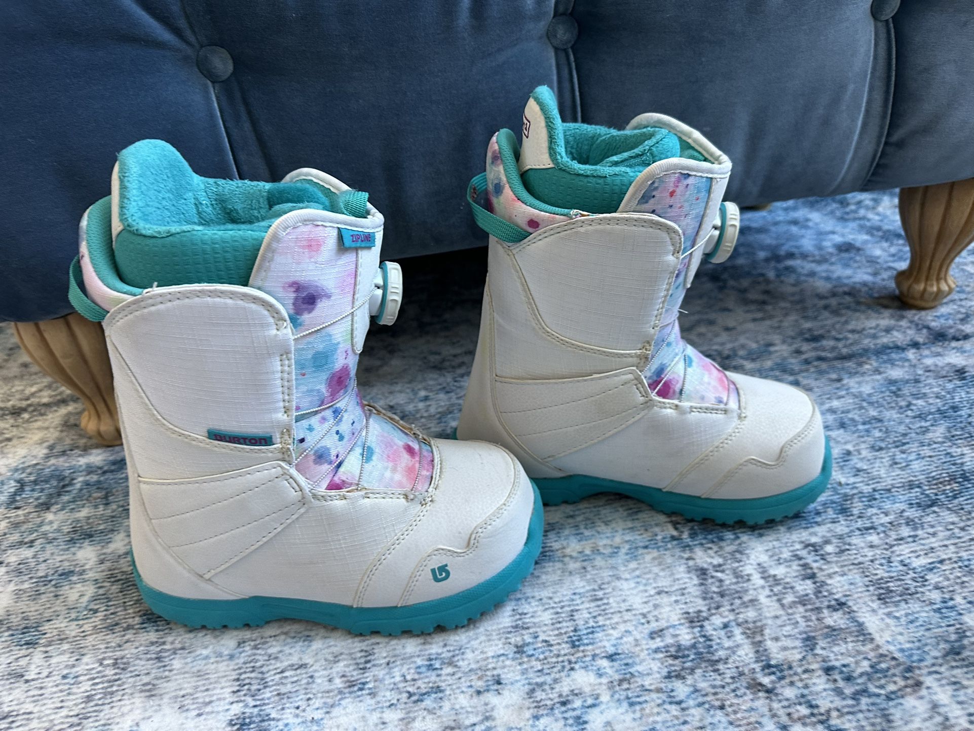 Burton ZipLine Boa Girls Snowboard Boot Size 3/4-Also Sell Snowboard/Helmet/Goggles/Glove/Ski Masks/Bib/Pants/