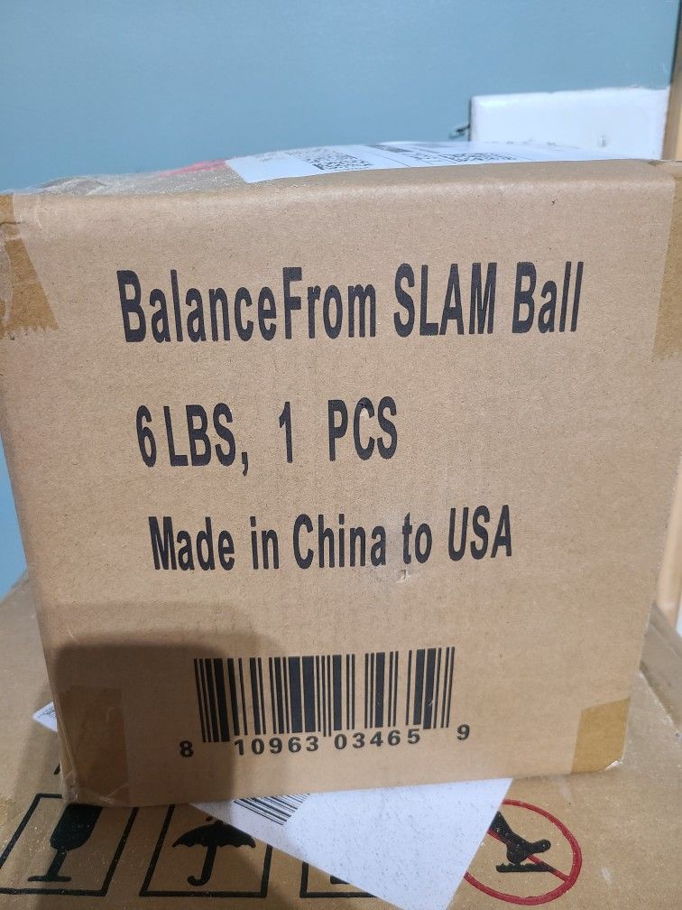 Balance SLAM Ball,  Weight Bench and Elliptical Machine.
